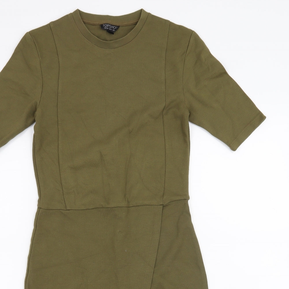 Topshop Womens Green   Bodycon  Size 8