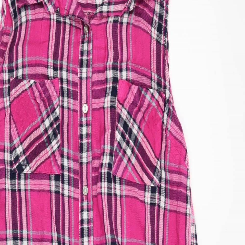 George Womens Pink Check  A-Line  Size 10