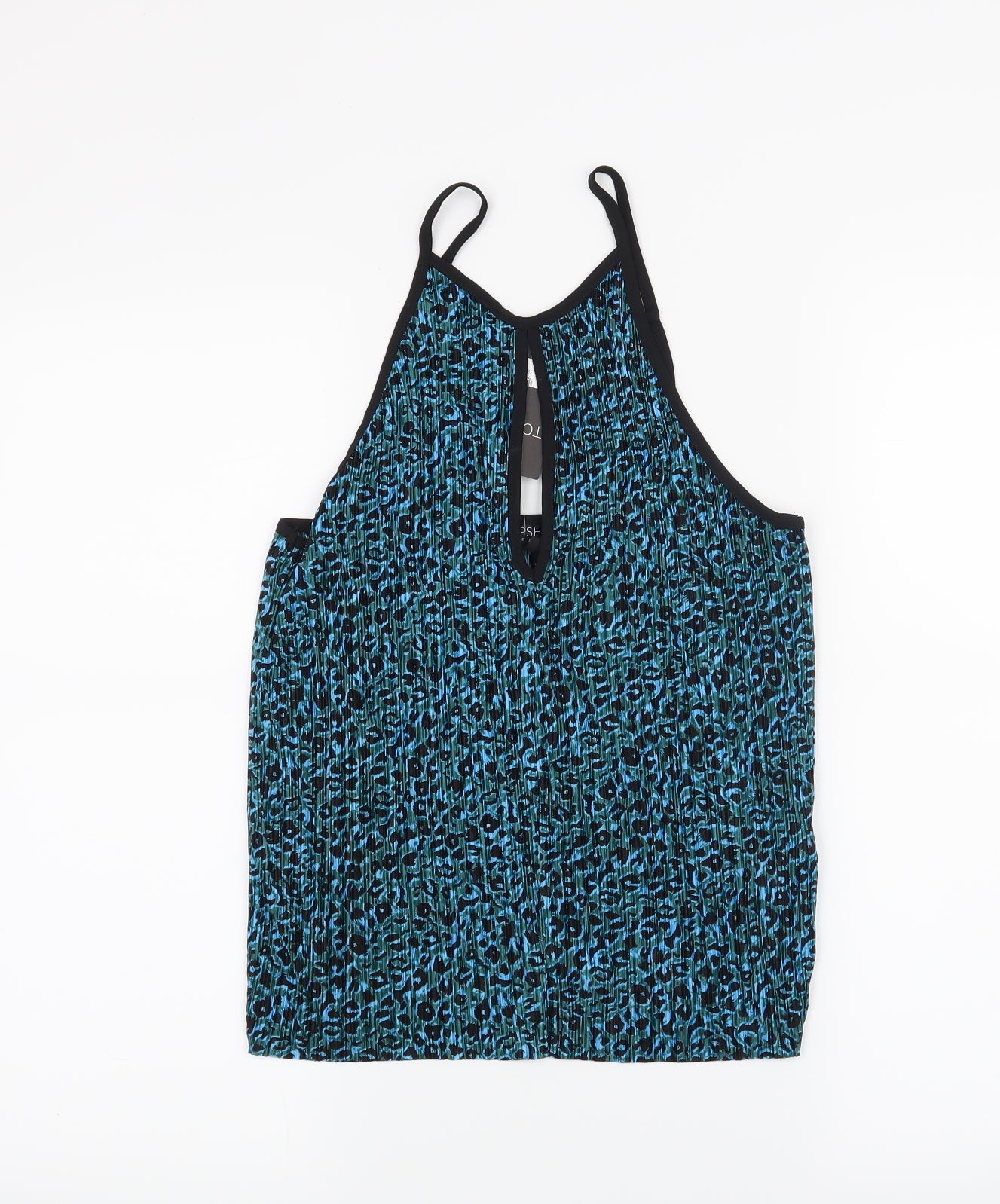 Topshop Womens Blue Animal Print  Basic Tank Size 10