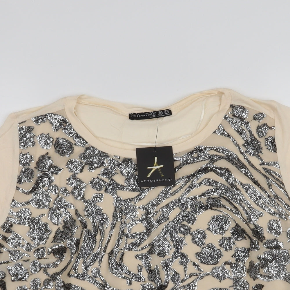 Atmosphere Womens Beige   Basic Blouse Size 8