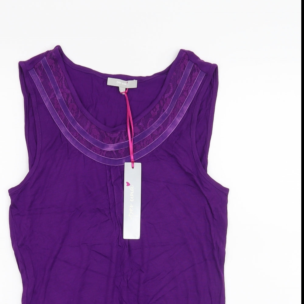 Per Una Womens Purple   Basic Tank Size 10