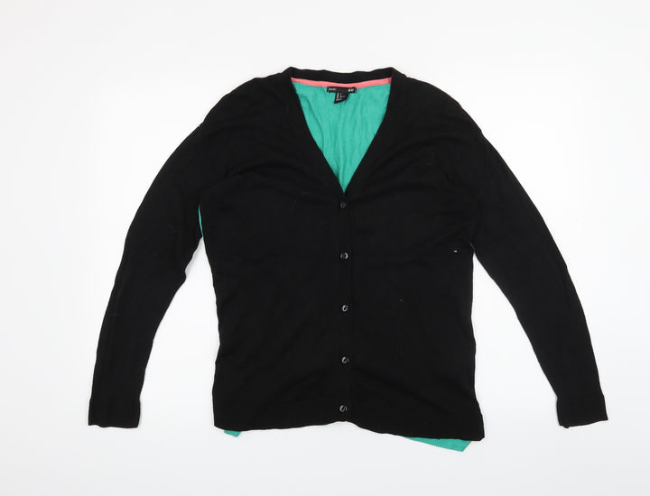 H&M Womens Black Cardigan Jumper Size S