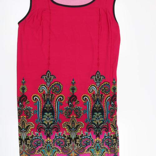 print fusion Womens Pink Paisley  A-Line  Size S