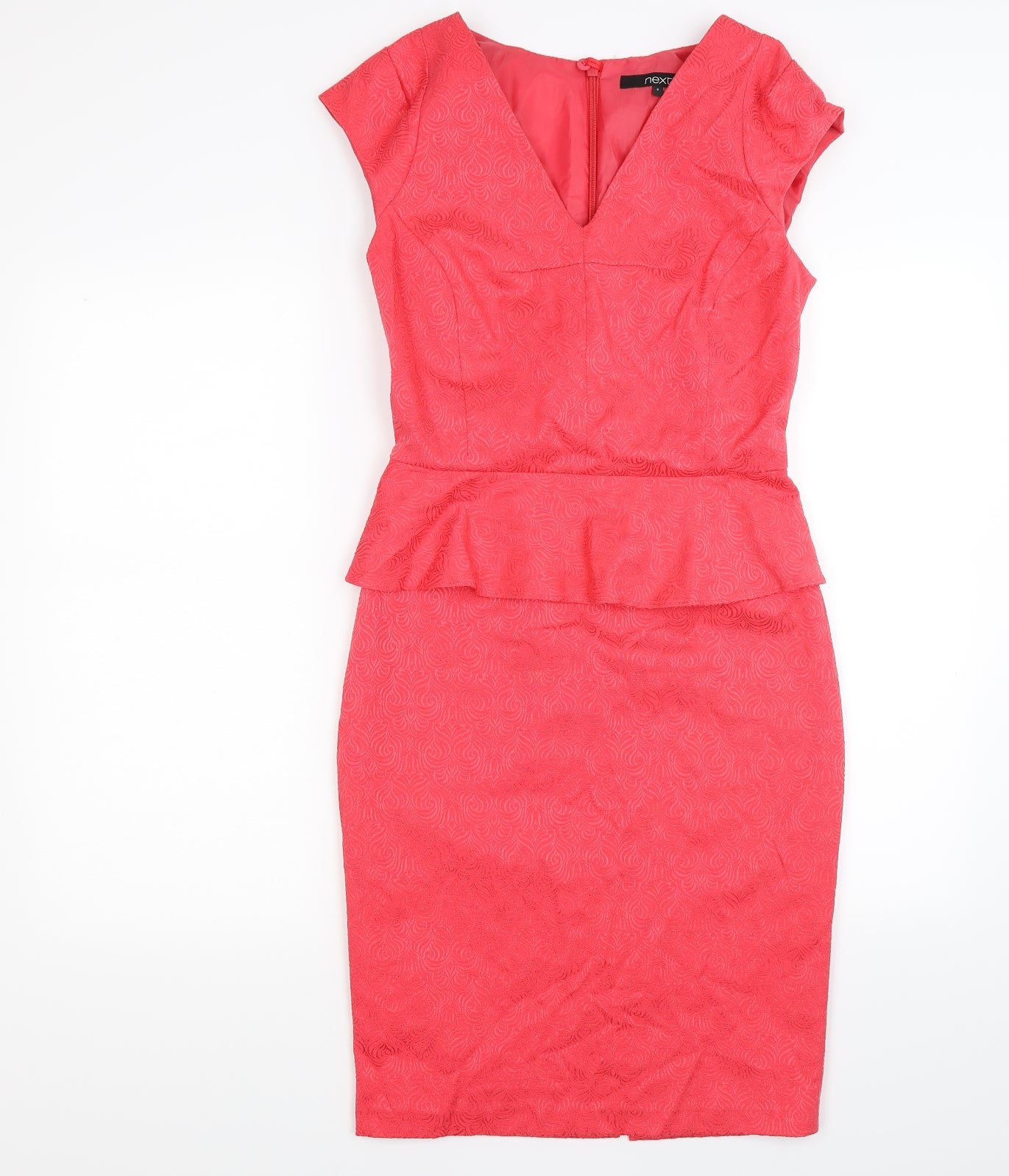 NEXT Womens Pink Floral  Bodycon  Size 8  - peplum