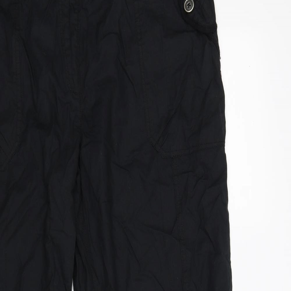 George Womens Black   Cargo Trousers Size 18 L32.5 in
