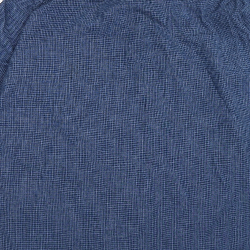 Peter England Mens Blue Check   Button-Up Size 16.5