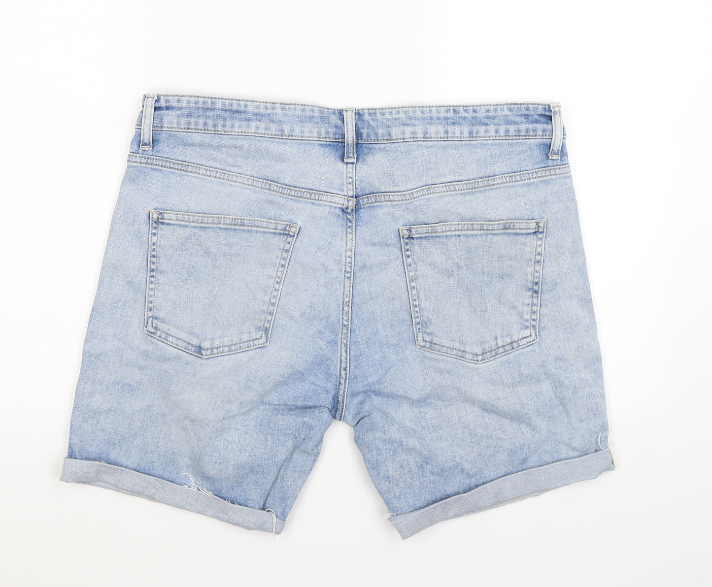 Preworn Mens Blue  Denim Cargo Shorts Size 36