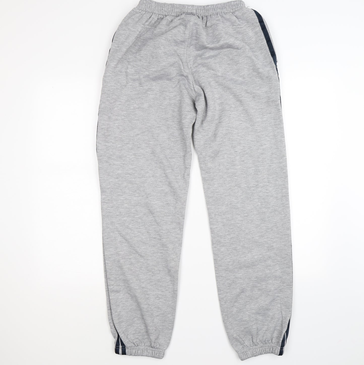 Lonsdale Mens Grey Striped Jersey Jogger Trousers Size M L30 in