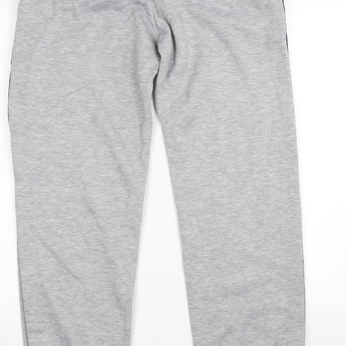 Lonsdale Mens Grey Striped Jersey Jogger Trousers Size M L30 in