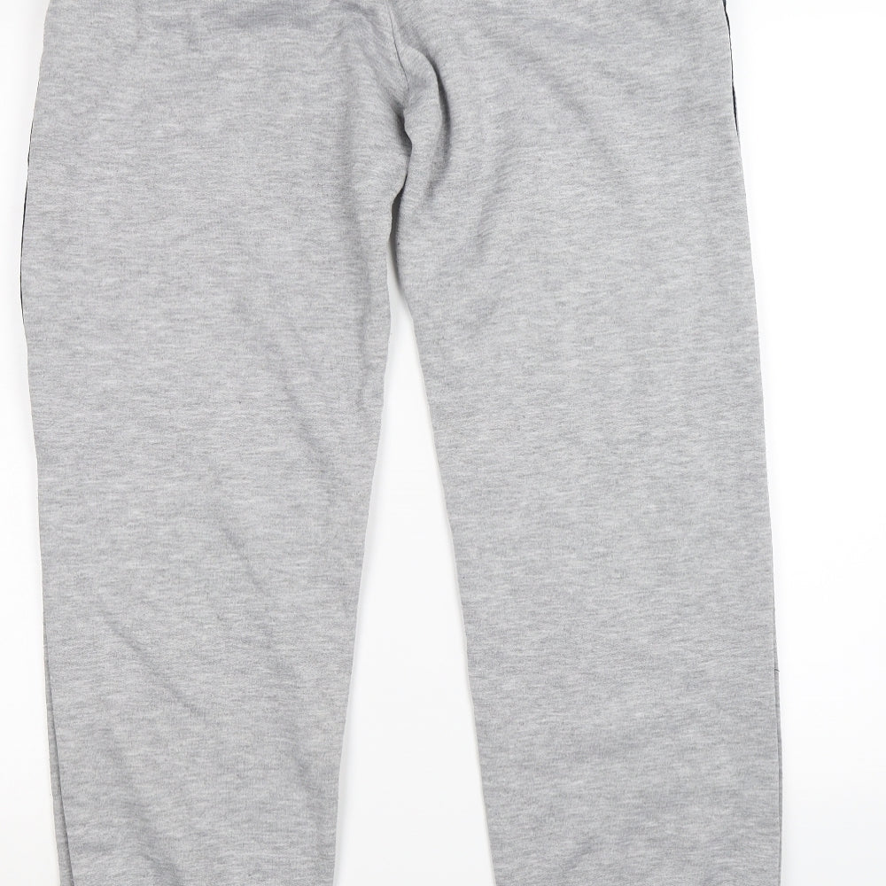 Lonsdale Mens Grey Striped Jersey Jogger Trousers Size M L30 in