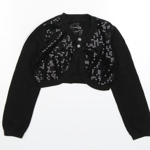 George Girls Black   Shrug Jumper Size 7-8 Years