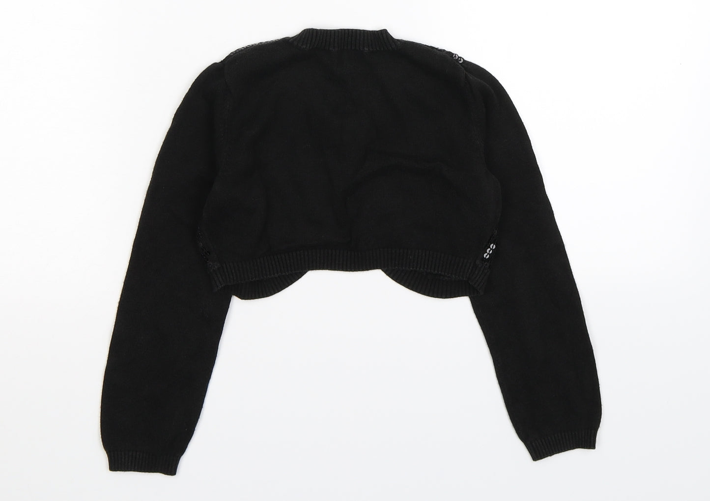George Girls Black   Shrug Jumper Size 7-8 Years