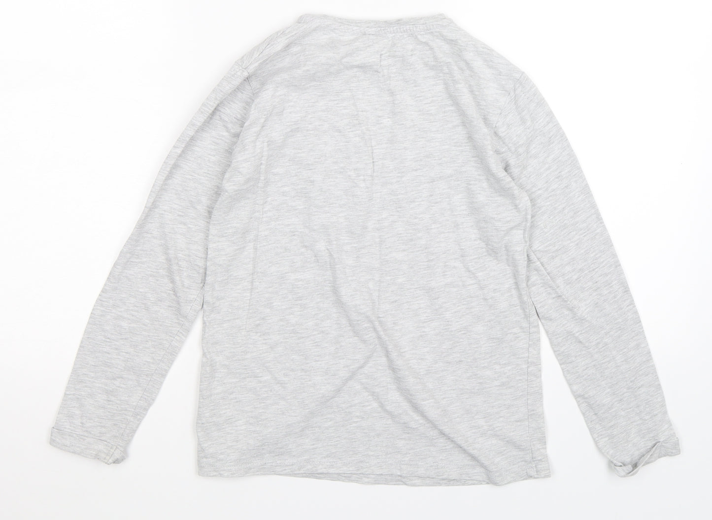 George Girls Grey   Basic T-Shirt Size 9-10 Years  - glitter all the way