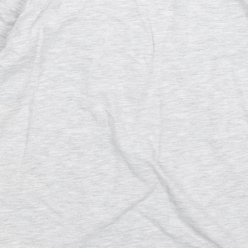 George Girls Grey   Basic T-Shirt Size 9-10 Years  - glitter all the way