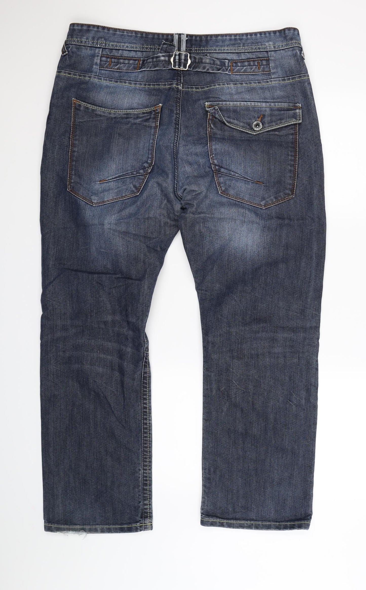 Easy Mens Blue  Denim Straight Jeans Size 38 L30 in