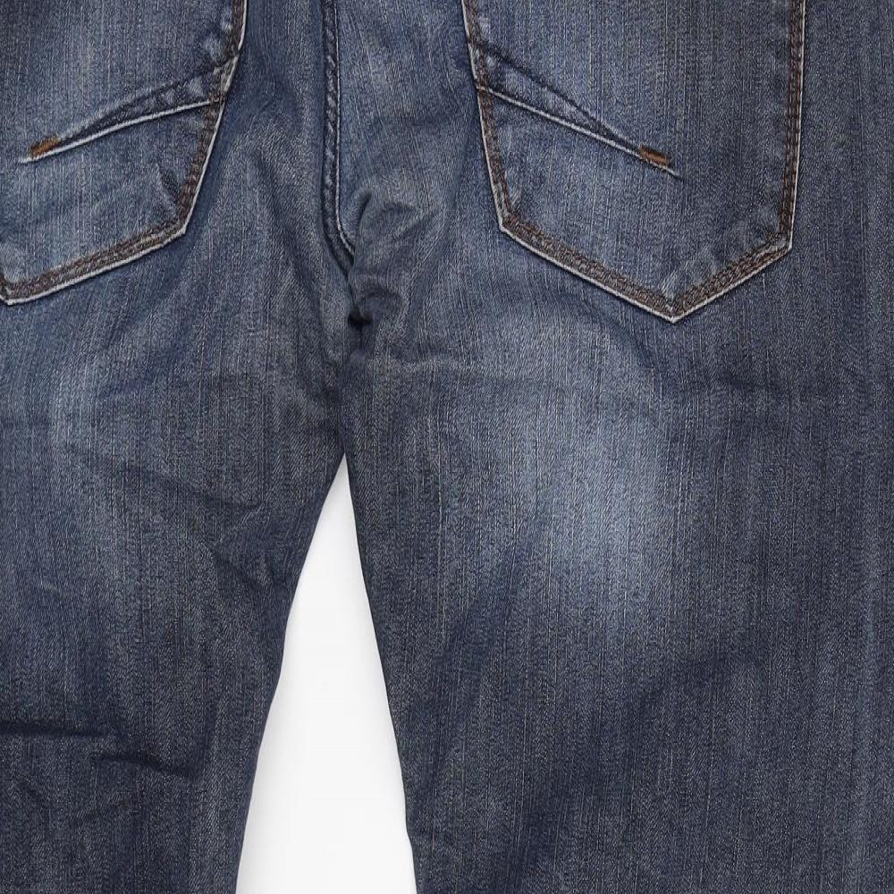 Easy Mens Blue  Denim Straight Jeans Size 38 L30 in