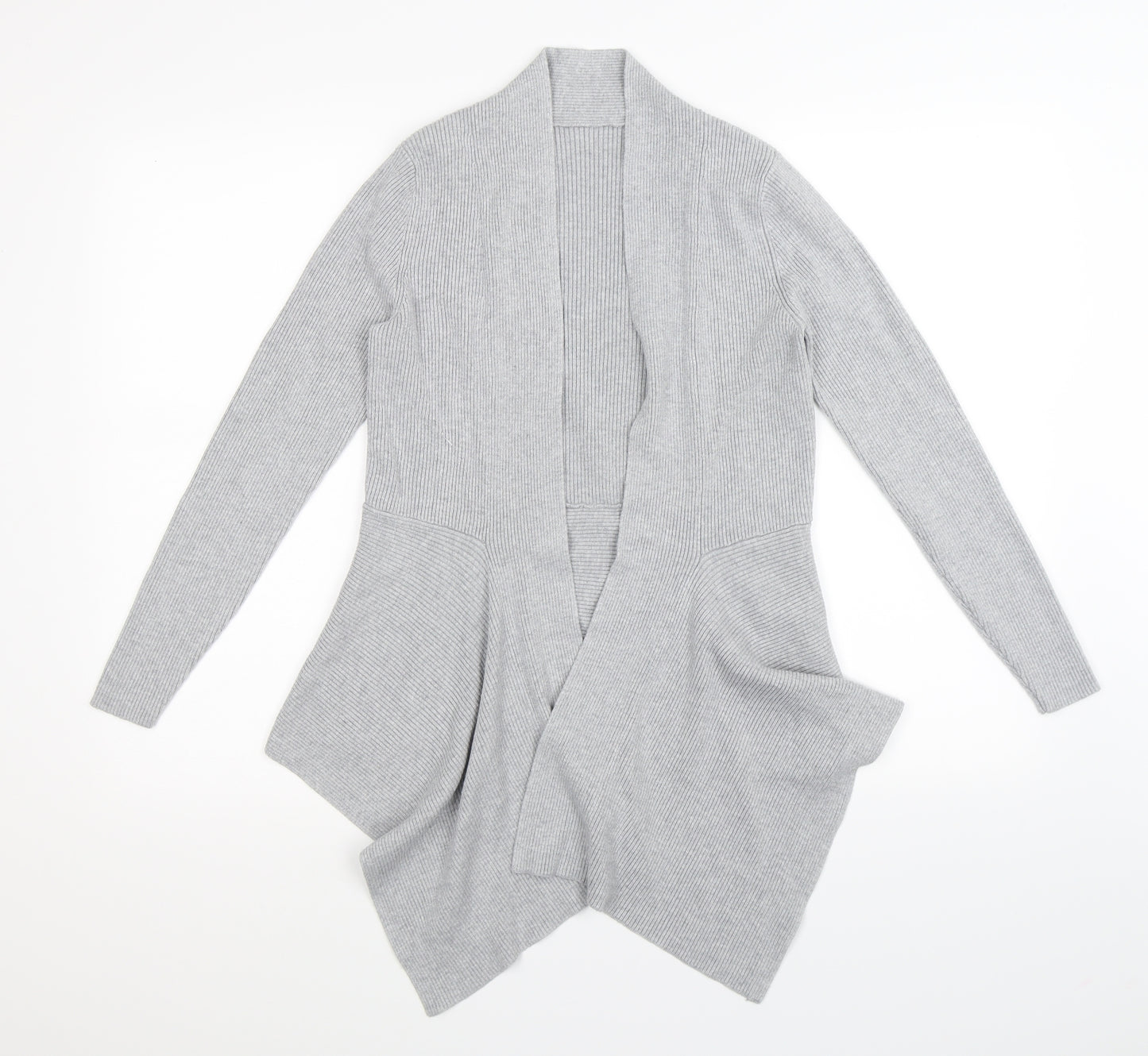 Preworn Womens Grey  Knit Cardigan Jumper Size M  - waterfall