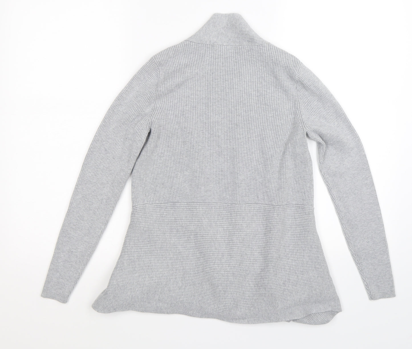 Preworn Womens Grey  Knit Cardigan Jumper Size M  - waterfall