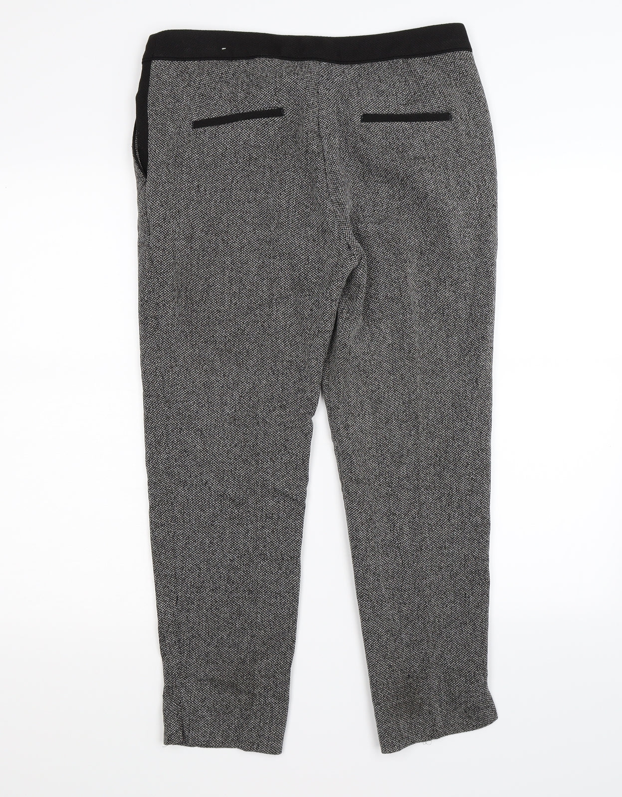 H&M Womens Grey  Knit Capri Trousers Size 10 L26 in - work office formal