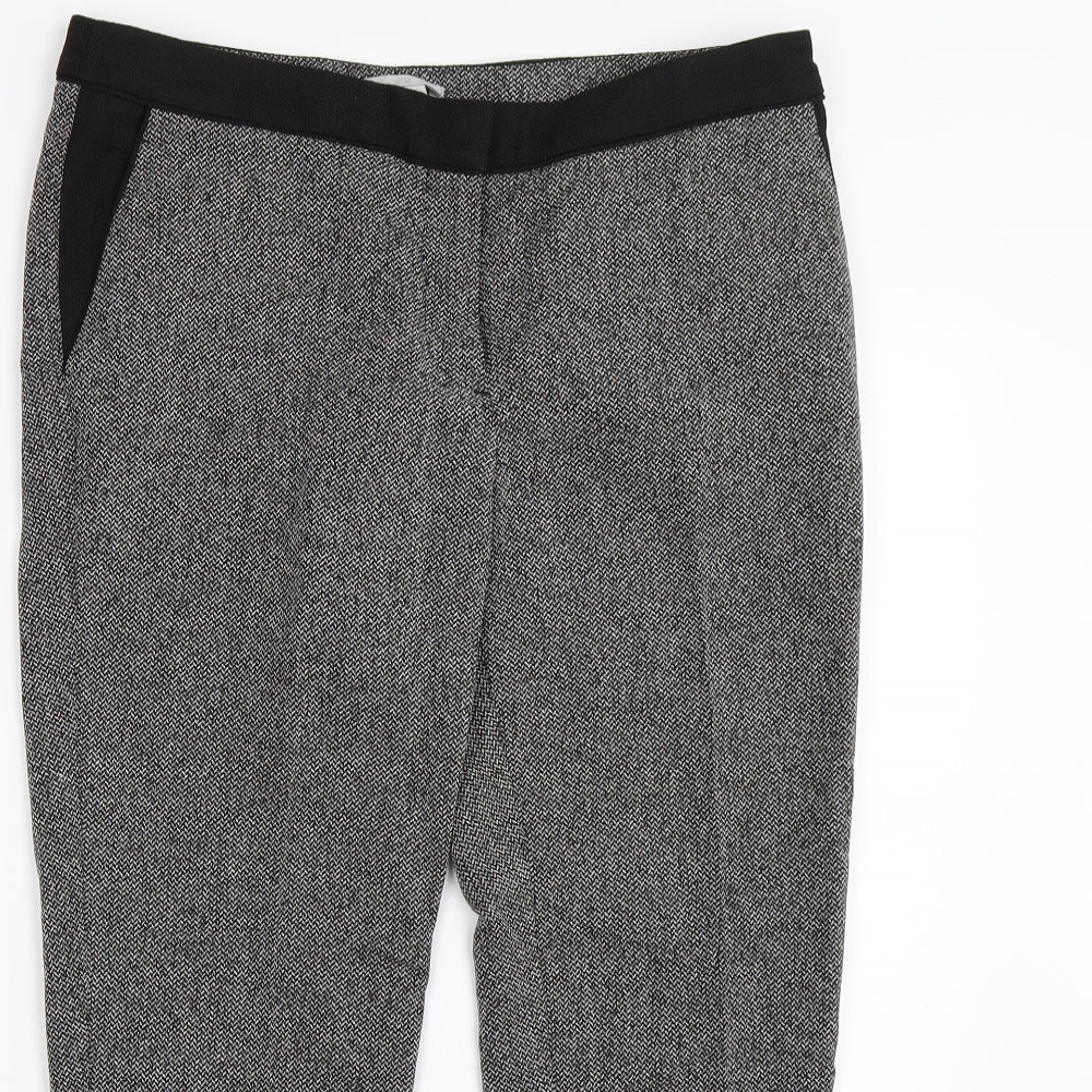 H&M Womens Grey  Knit Capri Trousers Size 10 L26 in - work office formal