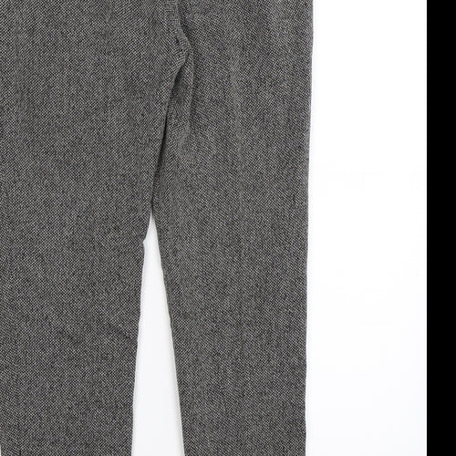 H&M Womens Grey  Knit Capri Trousers Size 10 L26 in - work office formal