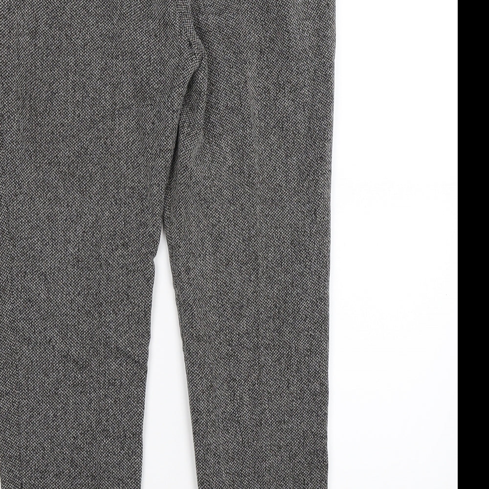 H&M Womens Grey  Knit Capri Trousers Size 10 L26 in - work office formal
