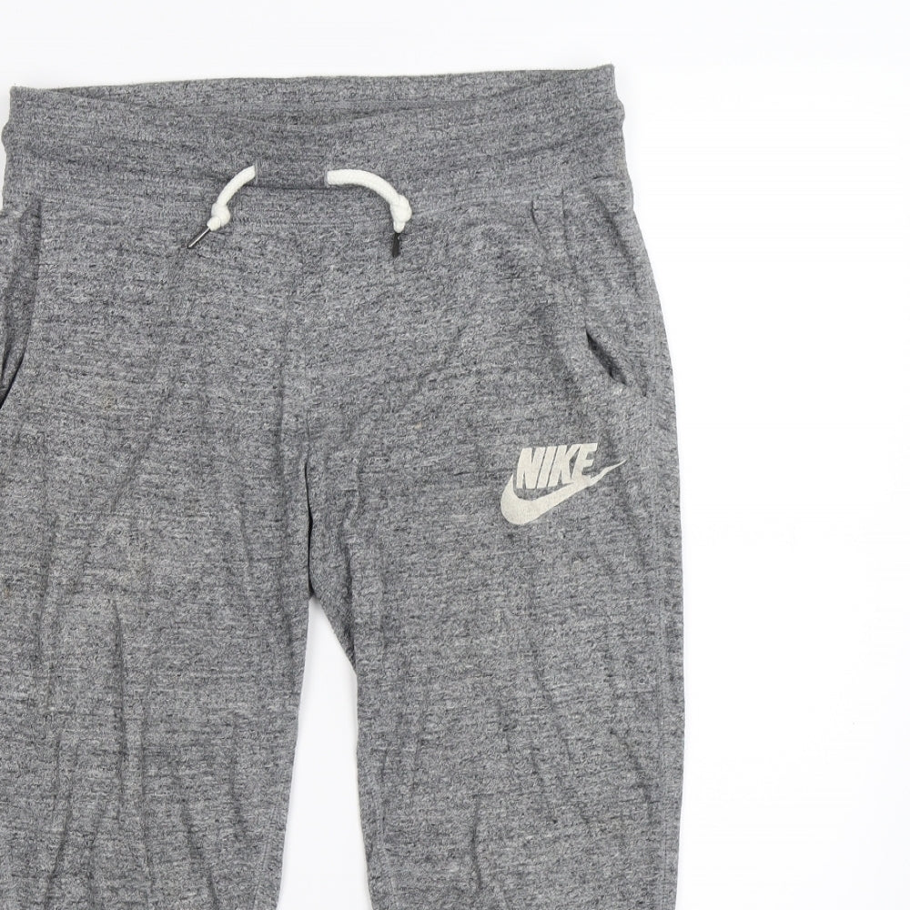 Nike Womens Grey   Cropped Trousers Size S L21 in