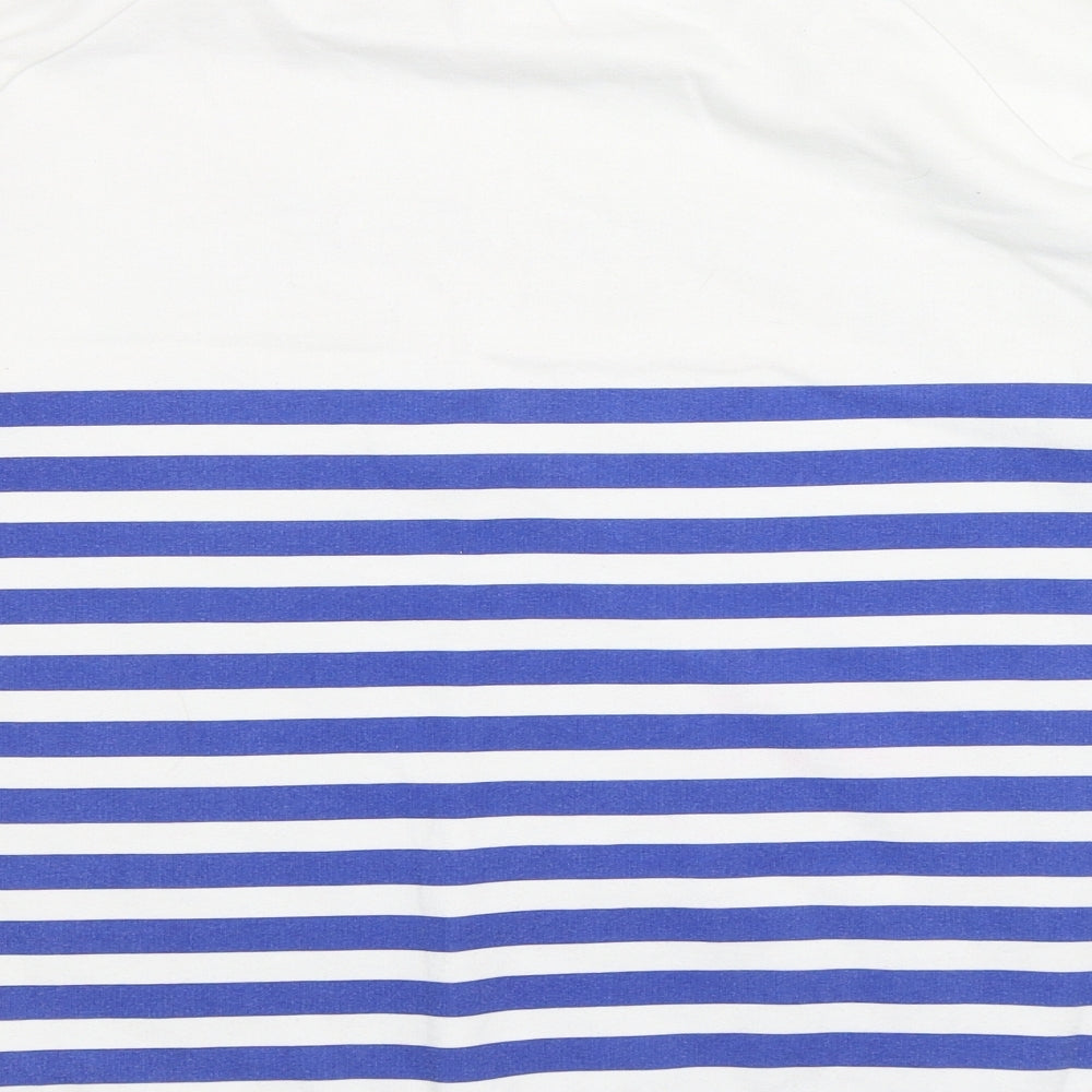 falmer Womens Blue Striped Jersey Pullover Sweatshirt Size 14  - south dakota