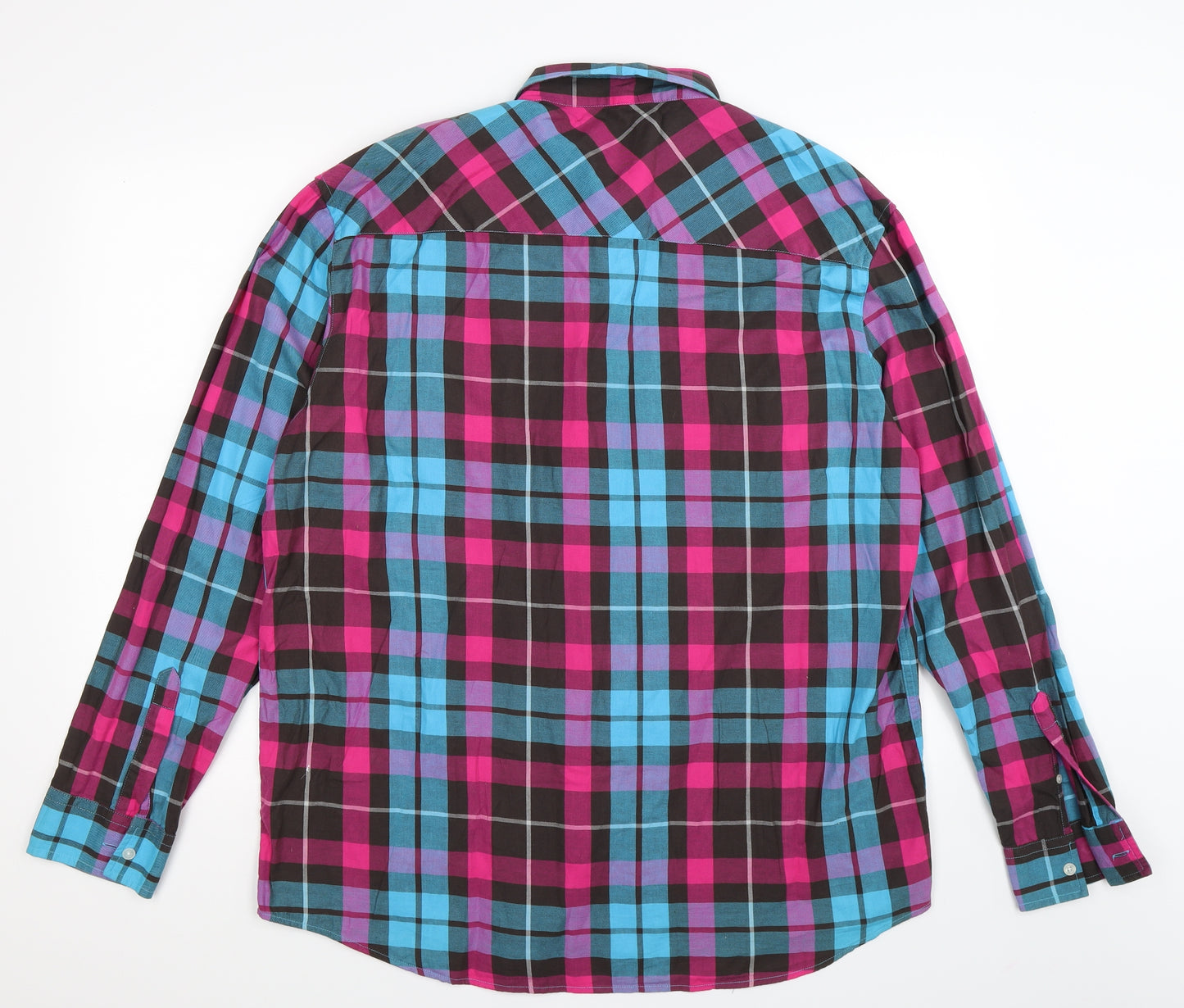Boxfresh Mens Purple Check   Button-Up Size 2XL