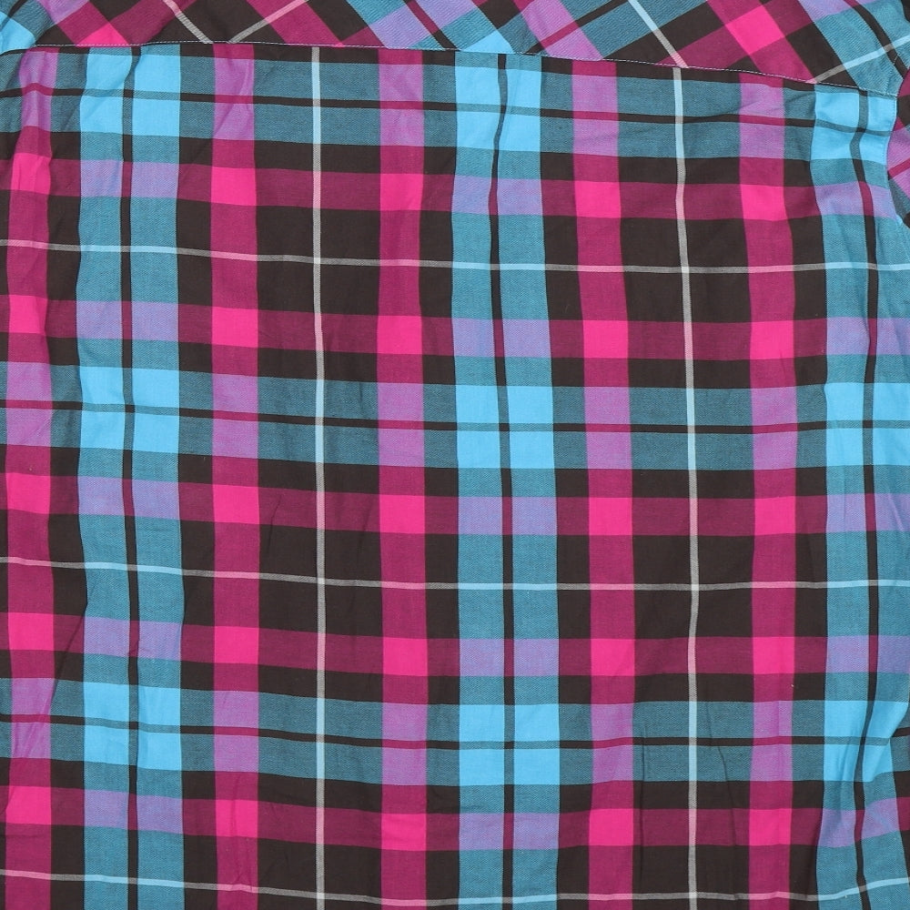 Boxfresh Mens Purple Check   Button-Up Size 2XL