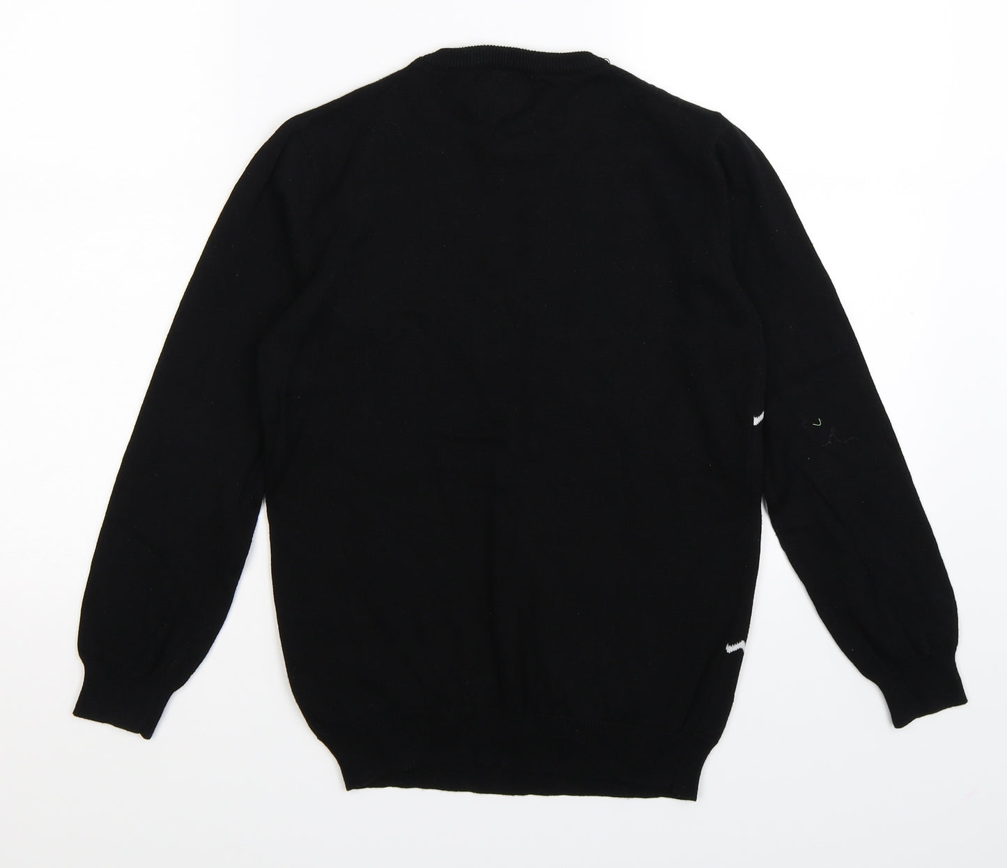 Primark Boys Black  Knit Pullover Jumper Size 10-11 Years  - FLOSSING Christmas