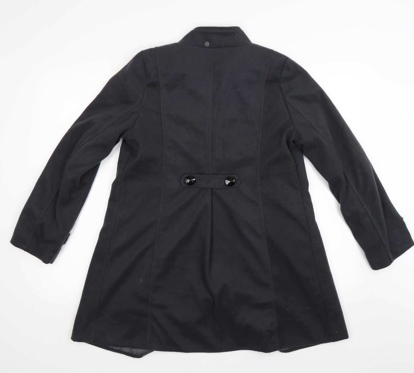 Lily White Womens Grey  Fleece Pea Coat Coat Size M