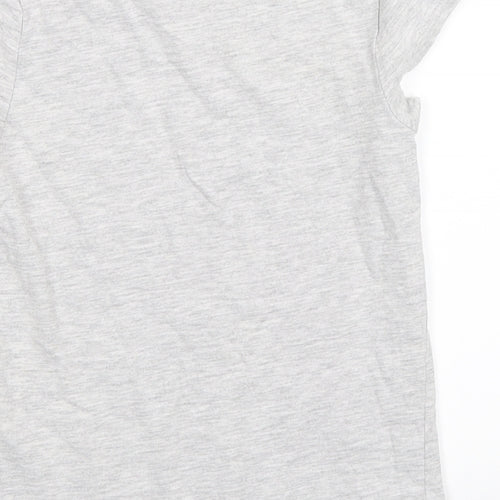 George Girls Grey   Basic T-Shirt Size 5-6 Years  - cat princess