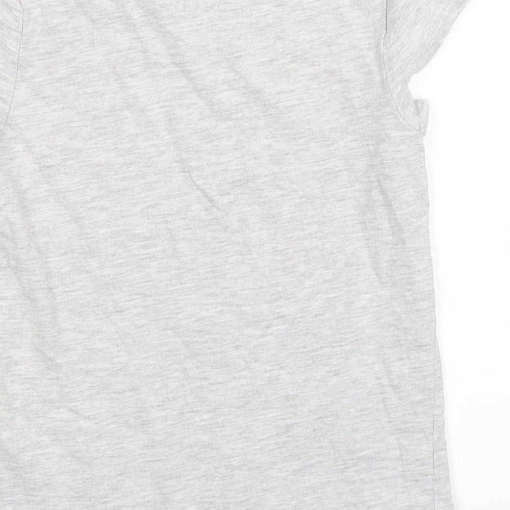 George Girls Grey   Basic T-Shirt Size 5-6 Years  - cat princess