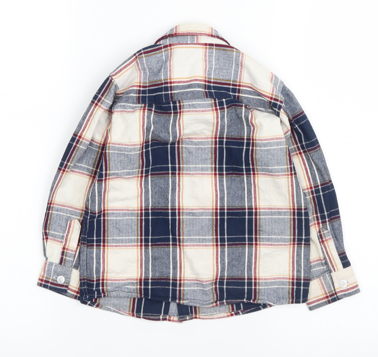 Matalan Boys White Plaid  Basic Button-Up Size 2-3 Years