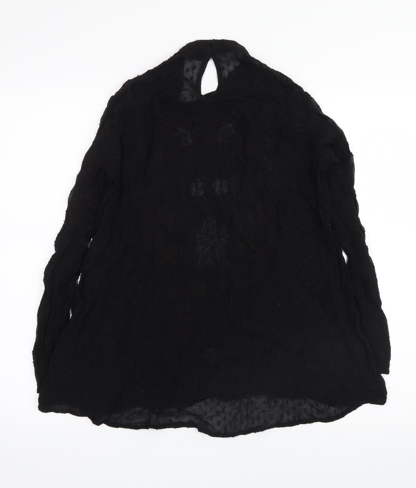 Zara Womens Black Floral  Basic Blouse Size XS