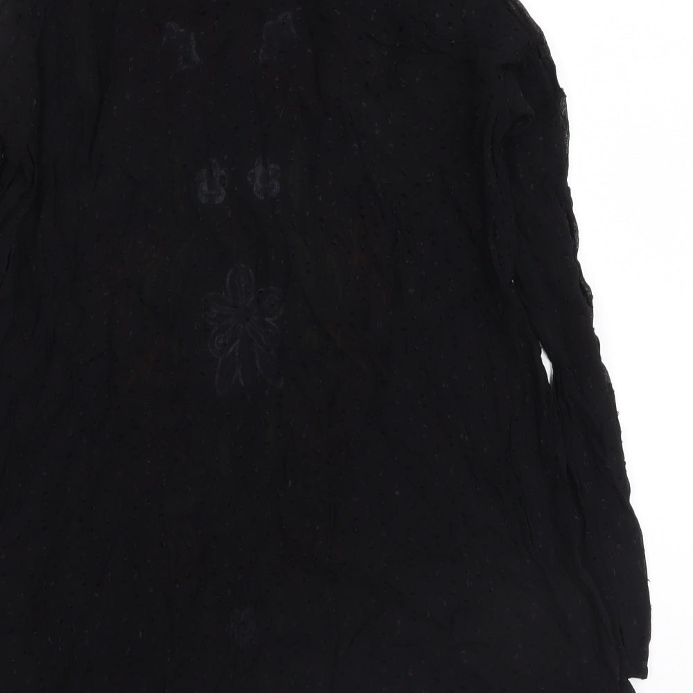 Zara Womens Black Floral  Basic Blouse Size XS