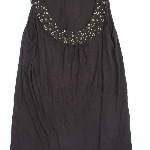 Soon Womens Brown   Basic Tank Size 14