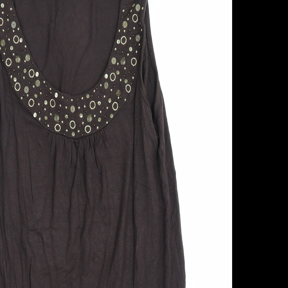 Soon Womens Brown   Basic Tank Size 14