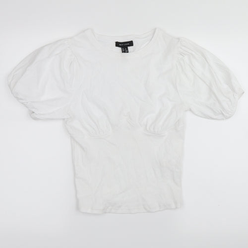 New Look Womens White   Basic T-Shirt Size 8
