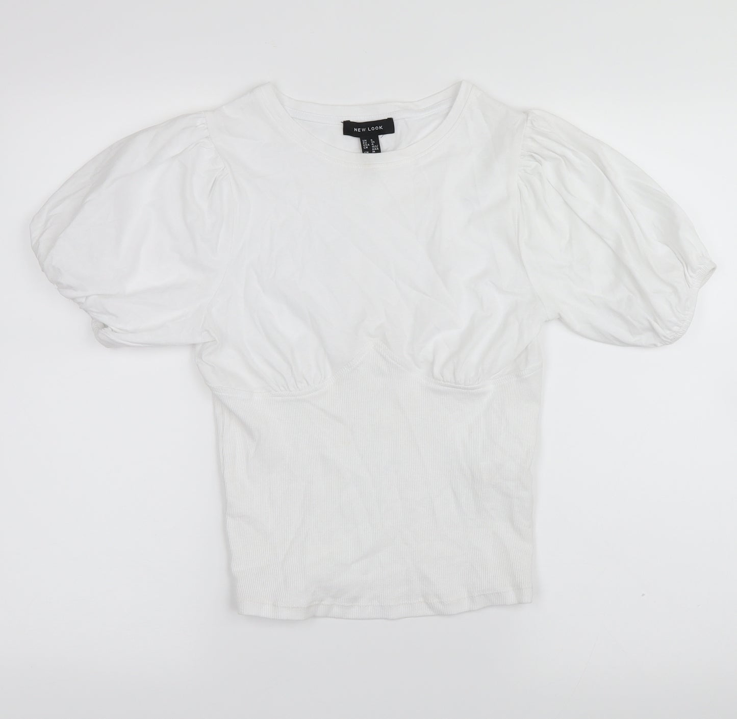 New Look Womens White   Basic T-Shirt Size 8