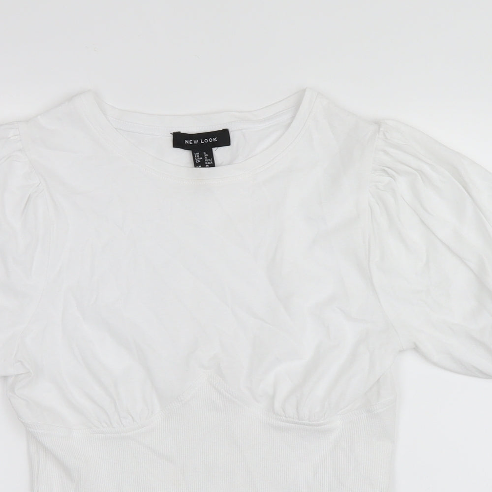 New Look Womens White   Basic T-Shirt Size 8
