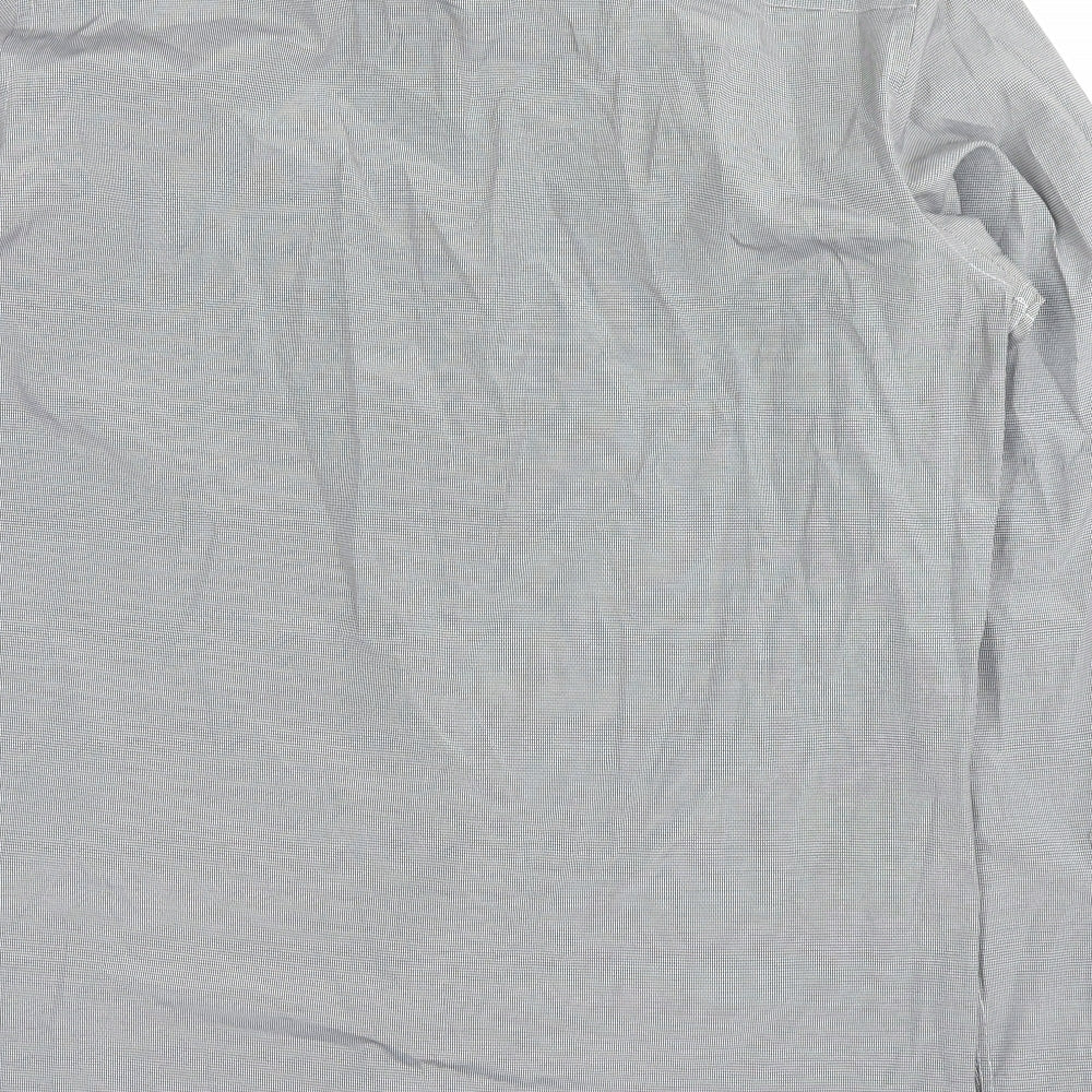 NXT Mens Grey Check   Button-Up Size 16.5