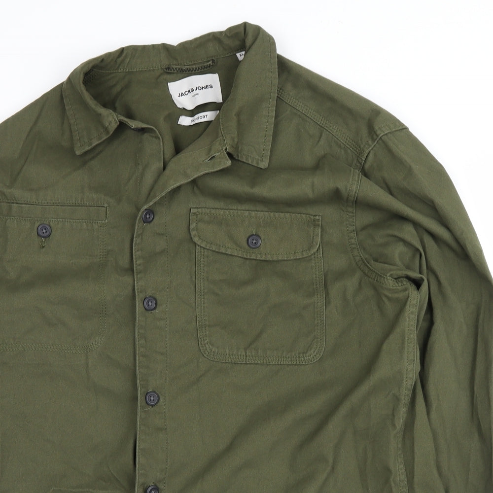 JACK & JONES Mens Green    Button-Up Size XL