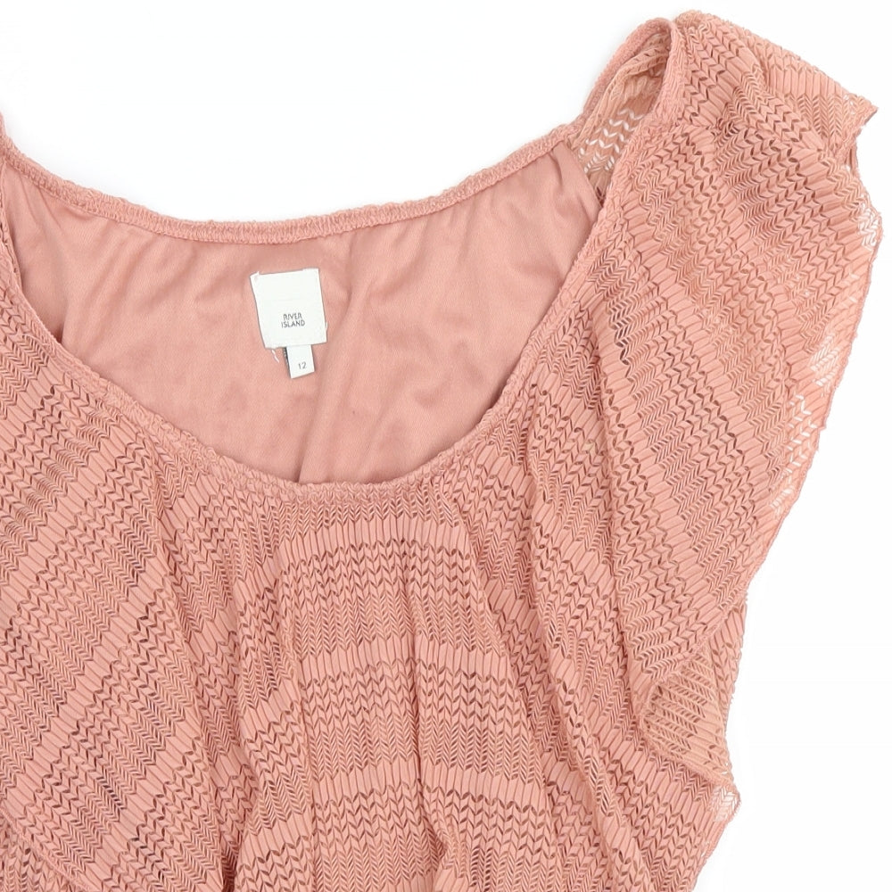 River Island Womens Pink   Basic Blouse Size 12