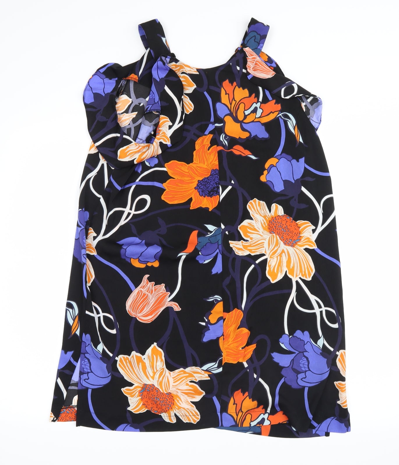 Dorothy Perkins Womens Black Floral  Basic Tank Size 14