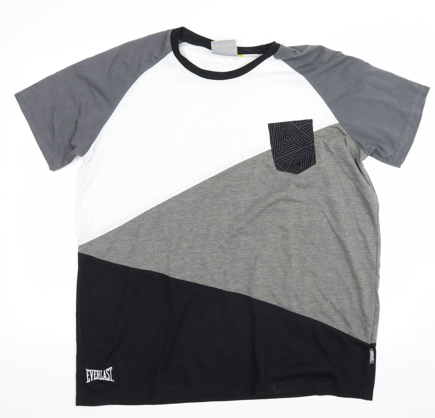 Everlast Mens Grey Striped   T-Shirt Size 2XL