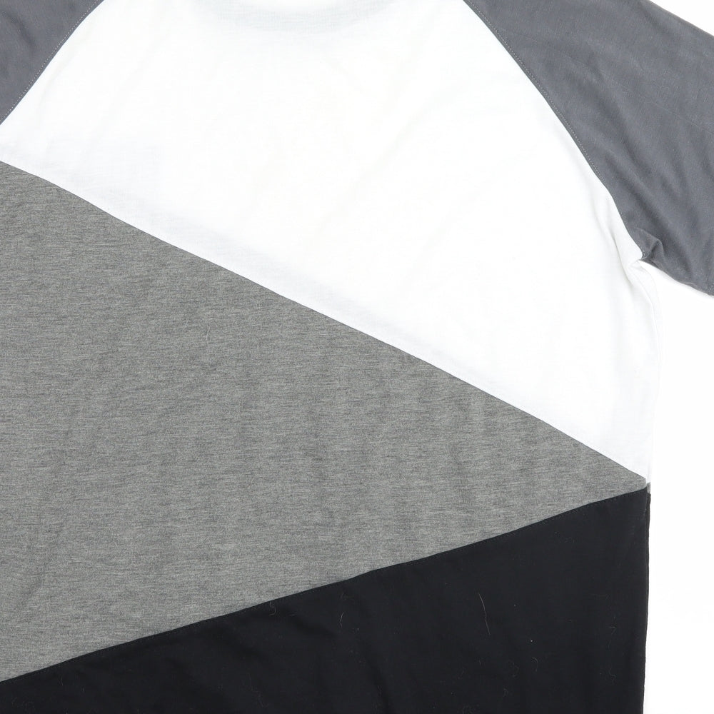 Everlast Mens Grey Striped   T-Shirt Size 2XL