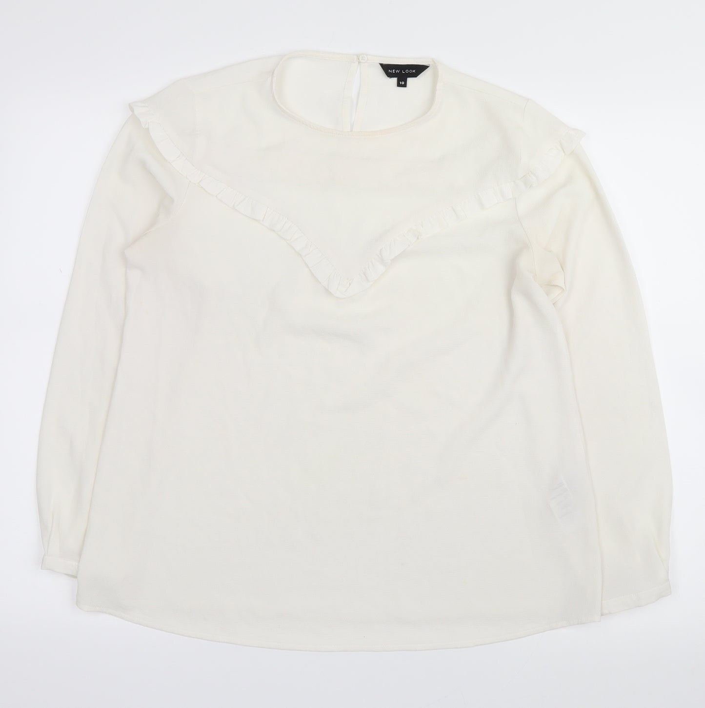 New Look Womens White   Basic Blouse Size 10