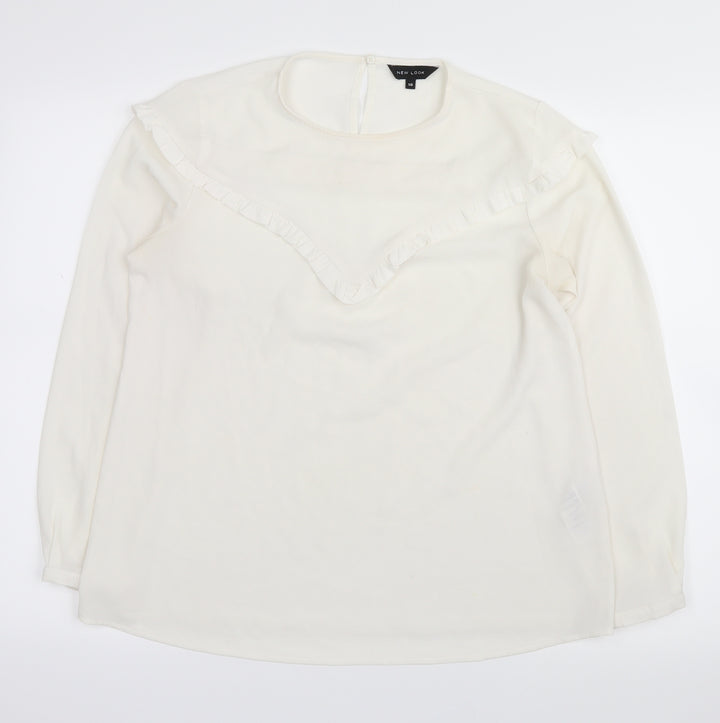 New Look Womens White   Basic Blouse Size 10